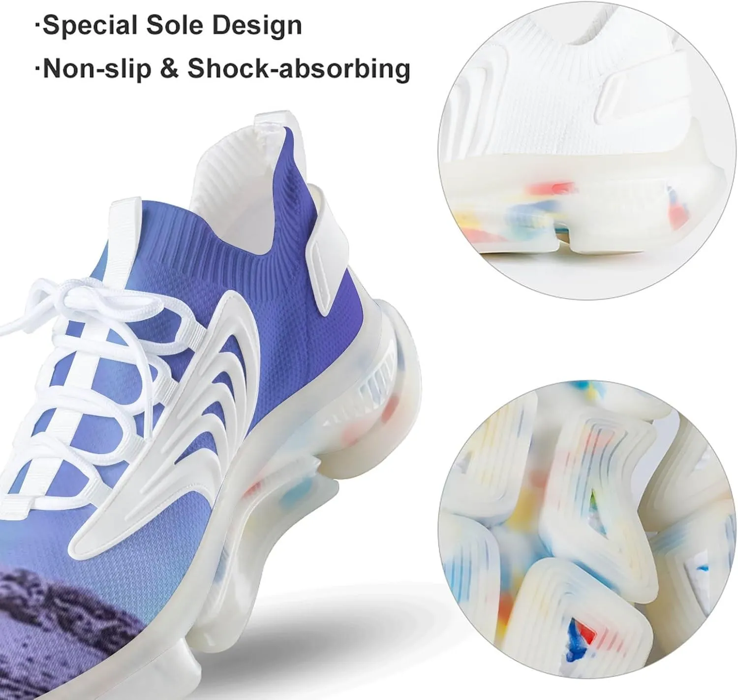 Men's Fashion Breathable 3D Tattoo Printing Trail Running Sneakers, Walking Excursion Shoes, Sports Work Trainers, Footwear Athletic Trekking