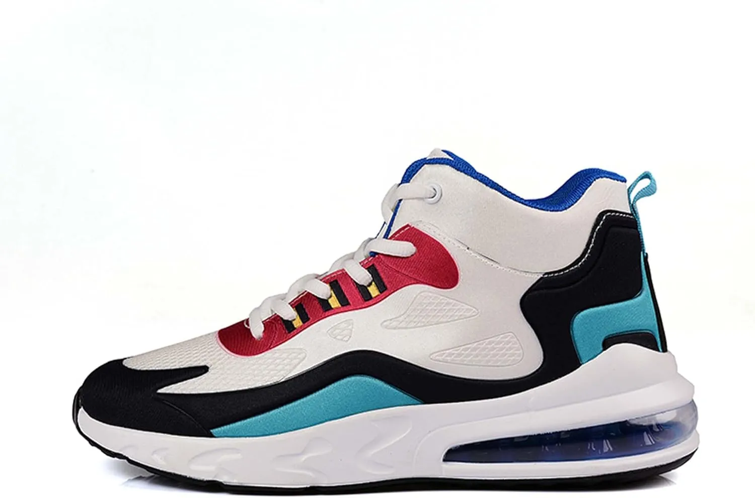 Men's High Top Sneakers Outdoor Comfortable Air Cushion Running Shoes Non-Slip Walking Trainers Fashion Basketball Sneakers