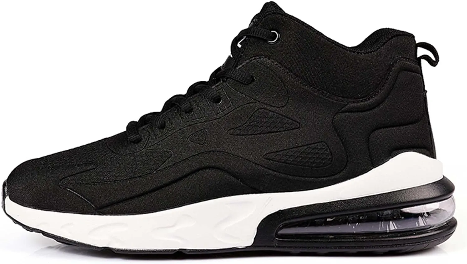 Men's High Top Sneakers Outdoor Comfortable Air Cushion Running Shoes Non-Slip Walking Trainers Fashion Basketball Sneakers