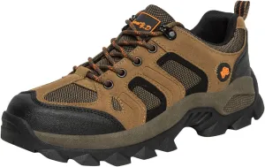 Men's Hiking Shoes Wide Running Sneakers Climbing Walking Non Slip Lace Up Comfortable Footwear Athletic Shoes with Wide Toe Box Arch Support Breathable Mesh for Men