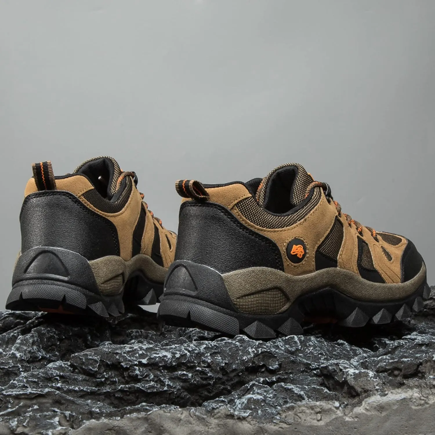Men's Hiking Shoes Wide Running Sneakers Climbing Walking Non Slip Lace Up Comfortable Footwear Athletic Shoes with Wide Toe Box Arch Support Breathable Mesh for Men