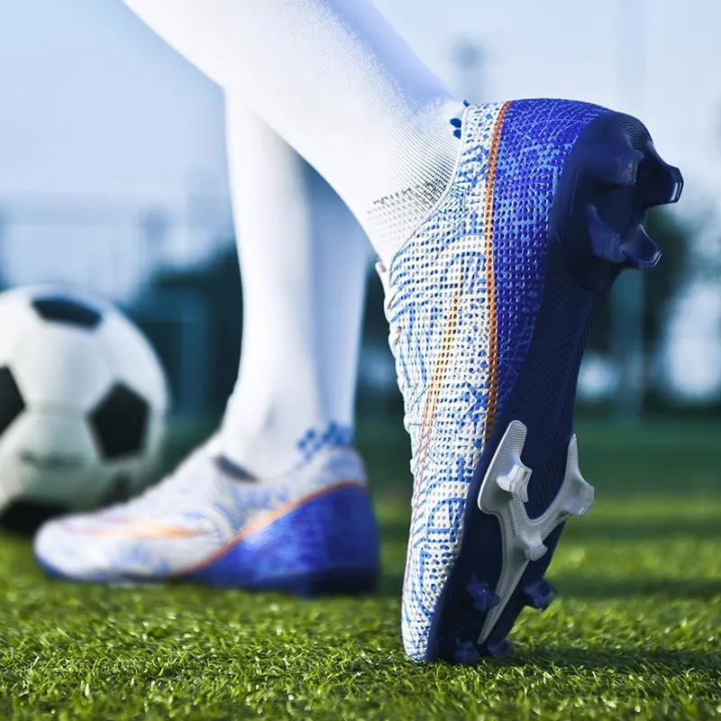 Men's Indoor Soccer Shoes Football Cleats Low-Tops Lace-Up Non-Slip Spikes Sports Athletic Futsal TF Turf Sneaker