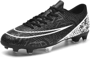 Men's Indoor Soccer Shoes Football Cleats Low-Tops Lace-Up Non-Slip Spikes Sports Athletic Futsal TF Turf Sneaker