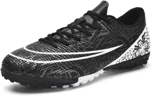 Men's Indoor Soccer Shoes Football Cleats Low-Tops Lace-Up Non-Slip Spikes Sports Athletic Futsal TF Turf Sneaker