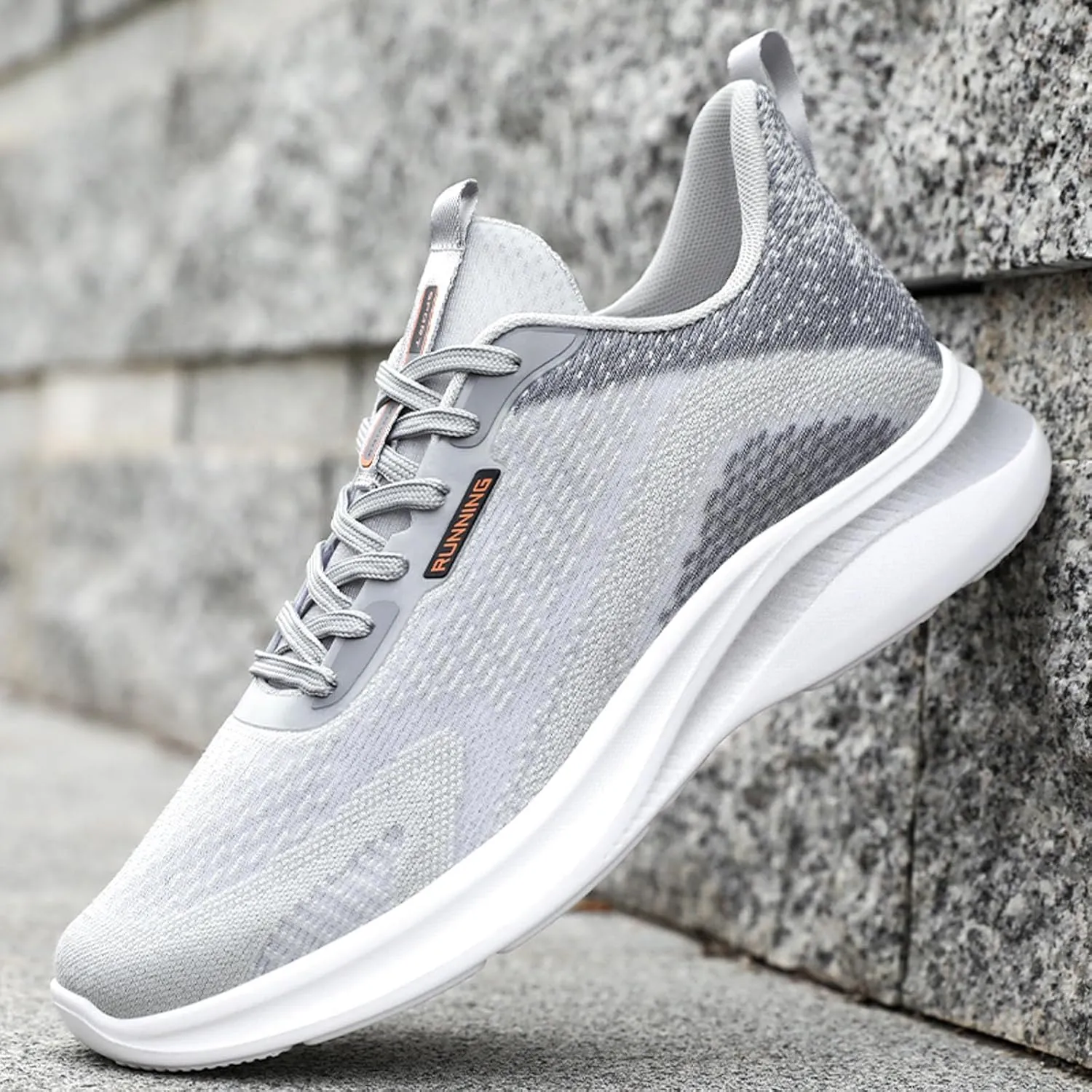 Mens Non Slip Walking Sneakers Spring and Summer Lightweight Breathable Mesh Arch Support Running Shoes Athletic Gym Lace Up FashionTennis Shoes for Men Fitness Sport