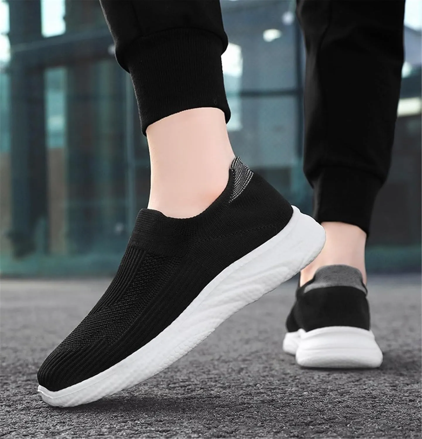 Men's Running Shoes Fashion Breathable Sneakers Mesh Soft Sole Casual Athletic Lightweight