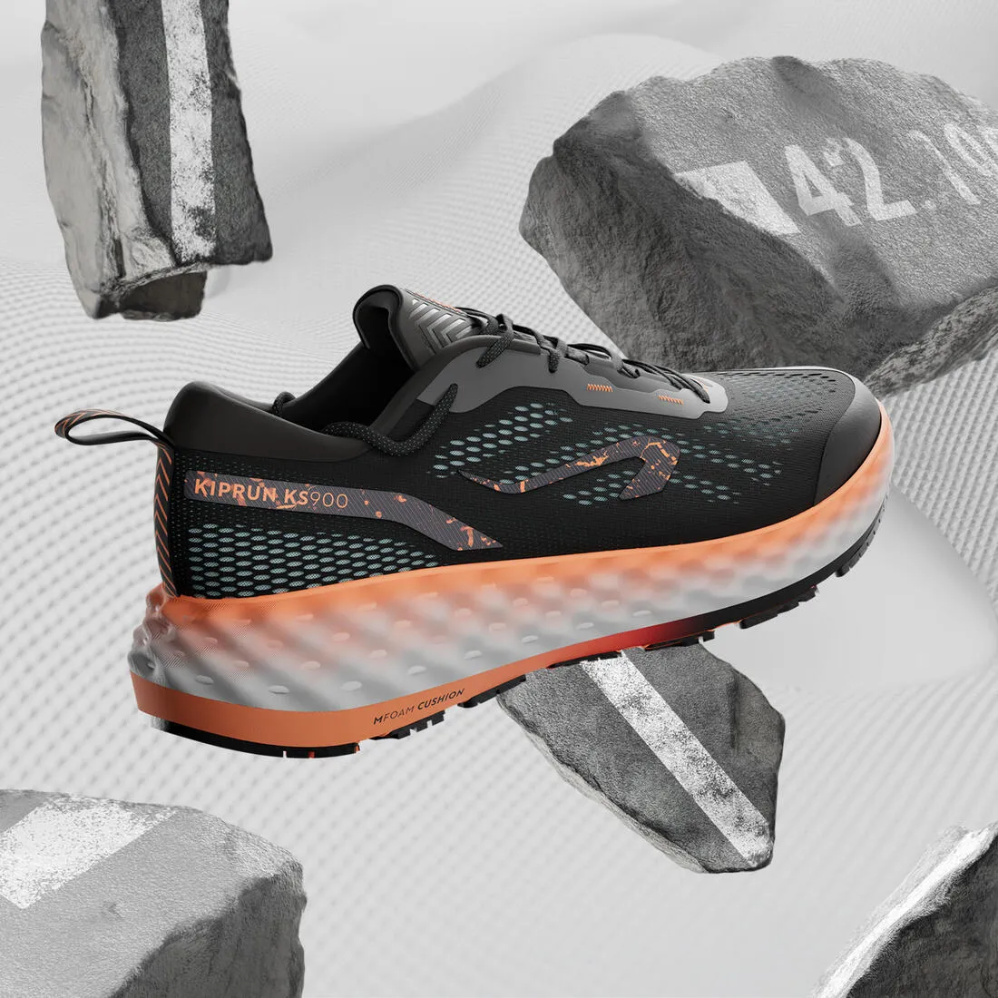 Men's Running Shoes Kiprun KS 900 - black orange