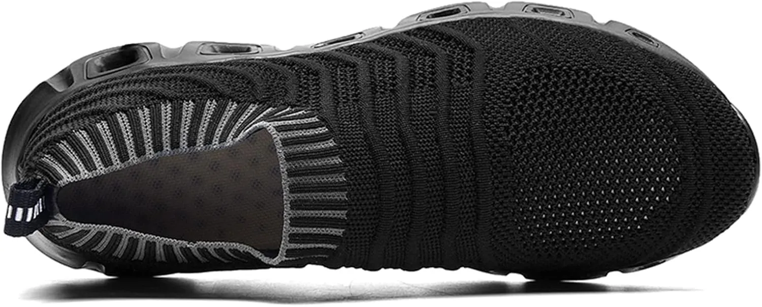 Men's Running Shoes Ultra Lightweight Breathable Slip on Cushion Walking Shoes Non Slip Athletic Fashion Sneakers Quick Drying Mesh Workout Casual Sports Sneakers for Daily Work Men