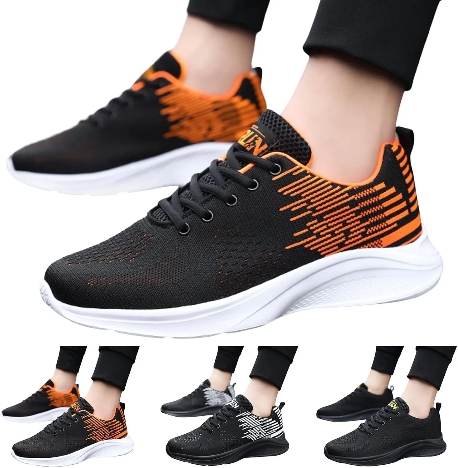 Mens Slip On Comfortable Walking Shoes Tennis ShoesNon Slip Running Sneakers Lightweight Workout Foootwear Breathable Mesh Fashion Sneaker with Arch Support for Men Gym Outdoor