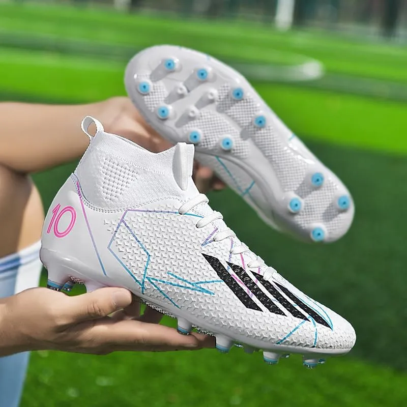 Men's Soccer Cleats Indoor Turf Lightweight Performance Training Soccer Shoes Soft Ground Athletic Football Boots Outdoor