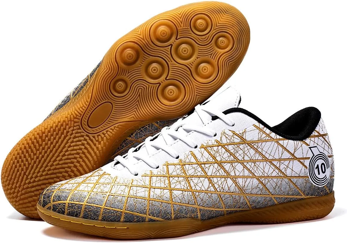 Men's Soccer Cleats Indoor Turf Lightweight Performance Training Soccer Shoes Soft Ground Athletic Football Boots Outdoor