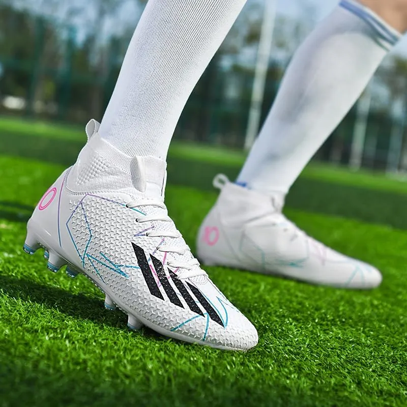 Men's Soccer Cleats Indoor Turf Lightweight Performance Training Soccer Shoes Soft Ground Athletic Football Boots Outdoor