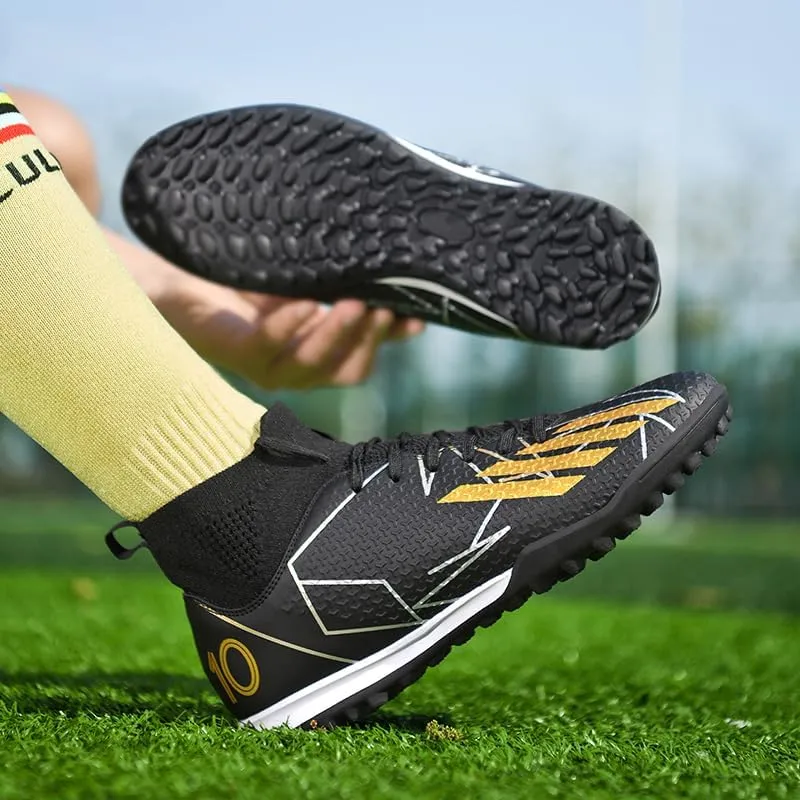 Men's Soccer Cleats Indoor Turf Lightweight Performance Training Soccer Shoes Soft Ground Athletic Football Boots Outdoor
