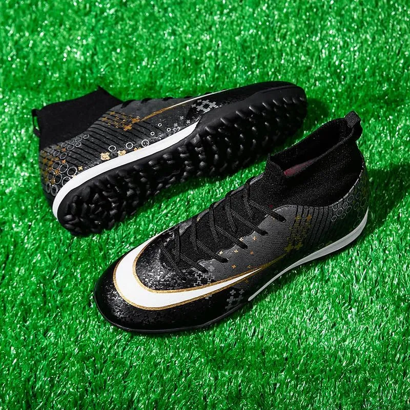Men's Soccer Cleats Indoor Turf Lightweight Performance Training Soccer Shoes Soft Ground Athletic Football Boots Outdoor