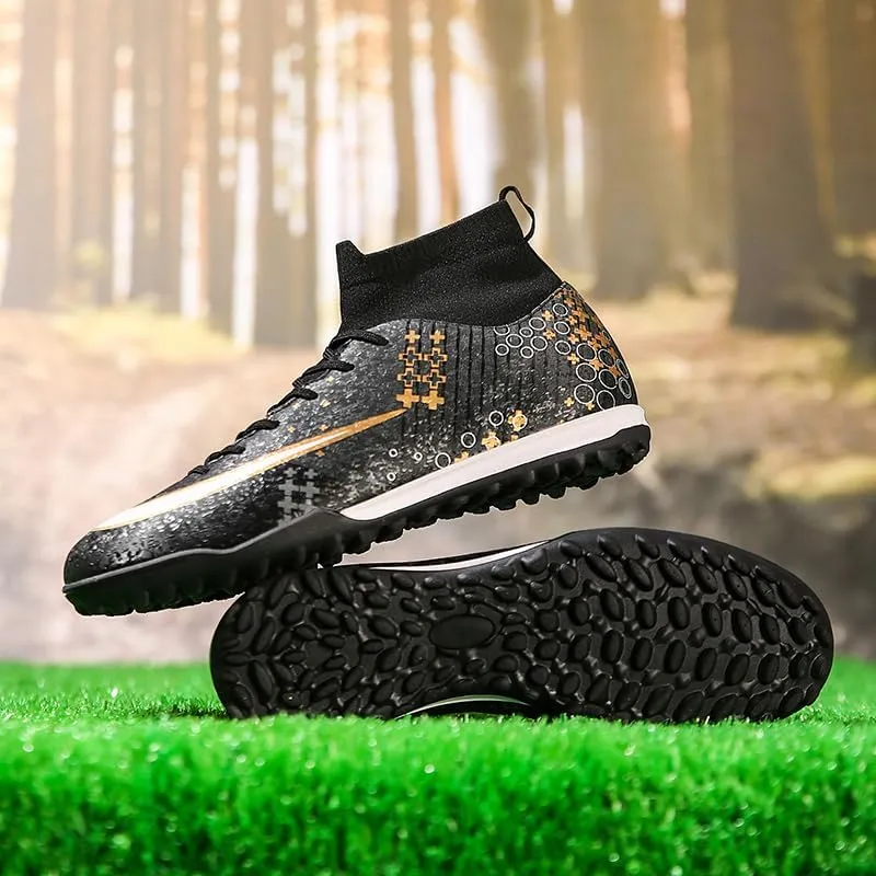 Men's Soccer Cleats Indoor Turf Lightweight Performance Training Soccer Shoes Soft Ground Athletic Football Boots Outdoor