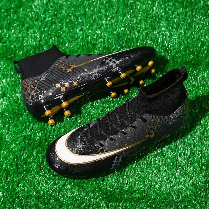Men's Soccer Cleats Indoor Turf Lightweight Performance Training Soccer Shoes Soft Ground Athletic Football Boots Outdoor