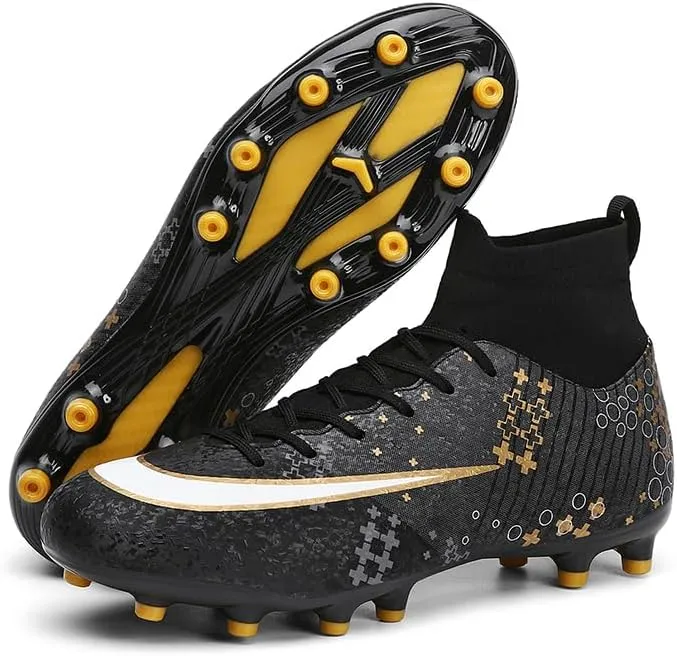 Men's Soccer Cleats Indoor Turf Lightweight Performance Training Soccer Shoes Soft Ground Athletic Football Boots Outdoor