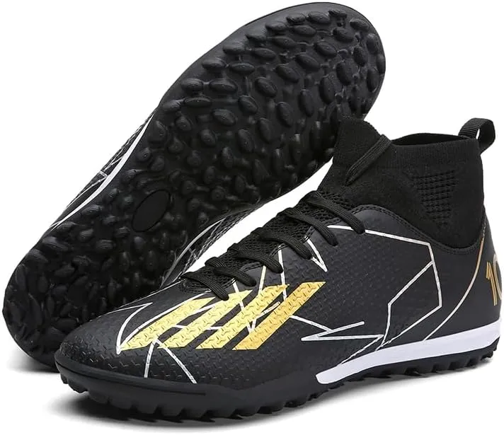 Men's Soccer Cleats Indoor Turf Lightweight Performance Training Soccer Shoes Soft Ground Athletic Football Boots Outdoor