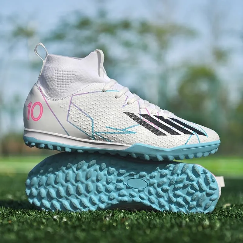 Men's Soccer Cleats Indoor Turf Lightweight Performance Training Soccer Shoes Soft Ground Athletic Football Boots Outdoor