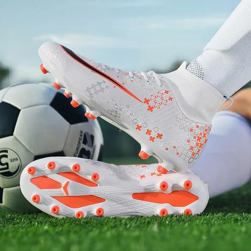 Men's Soccer Cleats Indoor Turf Lightweight Performance Training Soccer Shoes Soft Ground Athletic Football Boots Outdoor