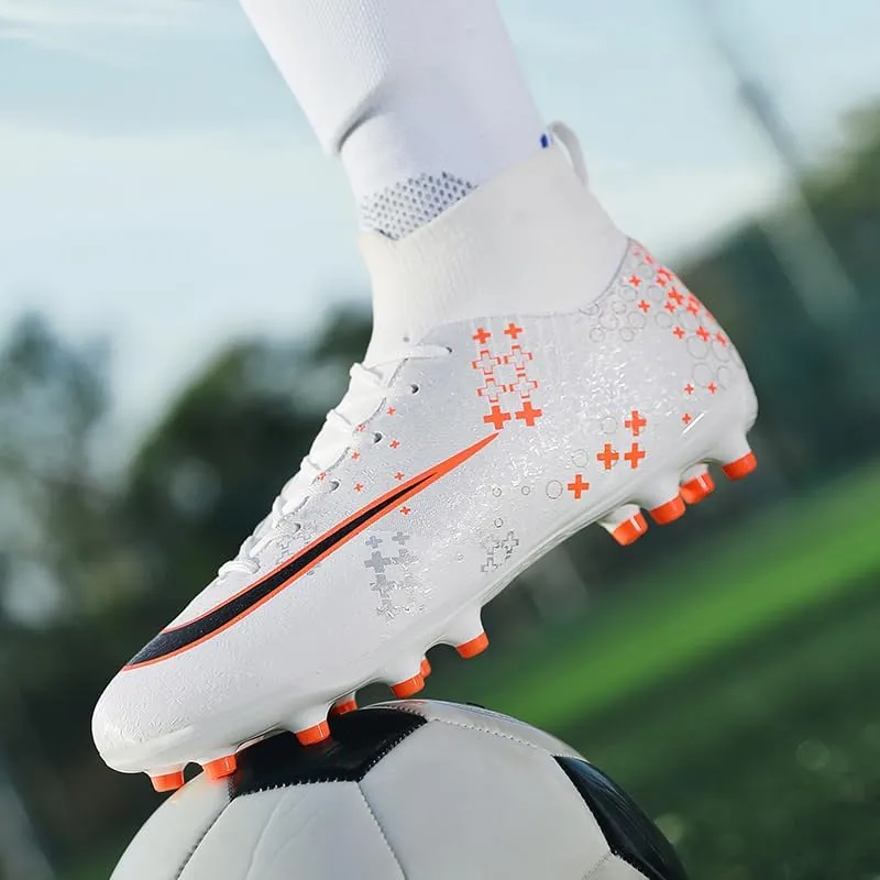 Men's Soccer Cleats Indoor Turf Lightweight Performance Training Soccer Shoes Soft Ground Athletic Football Boots Outdoor