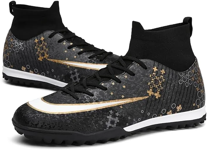 Men's Soccer Cleats Indoor Turf Lightweight Performance Training Soccer Shoes Soft Ground Athletic Football Boots Outdoor