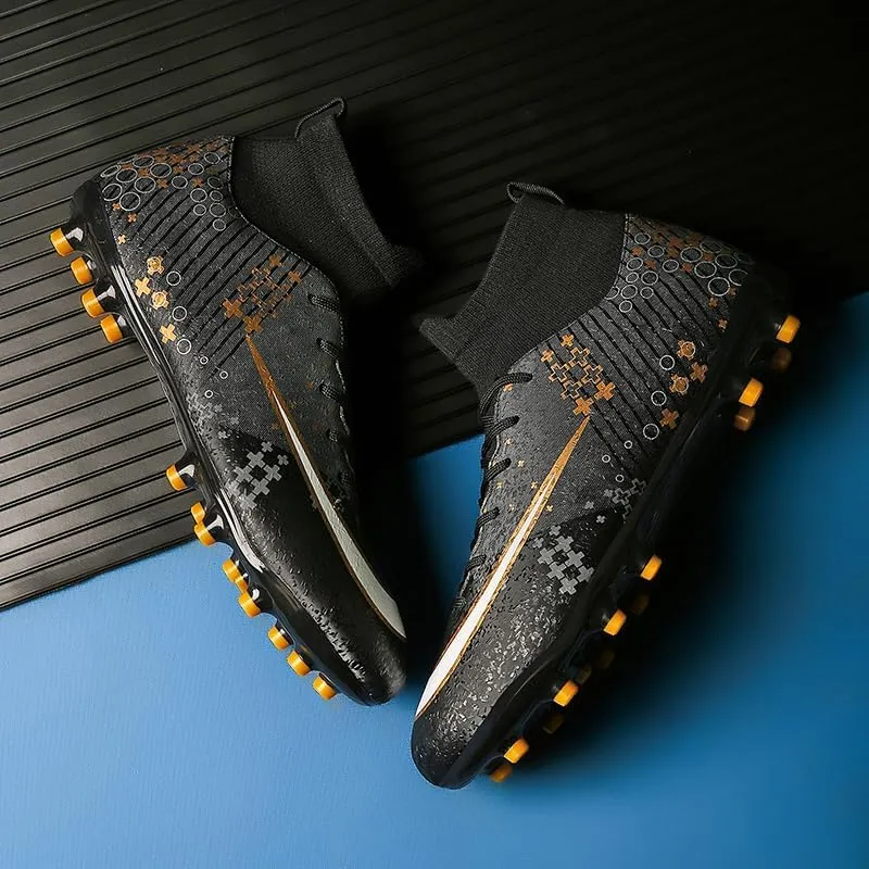 Men's Soccer Cleats Indoor Turf Lightweight Performance Training Soccer Shoes Soft Ground Athletic Football Boots Outdoor