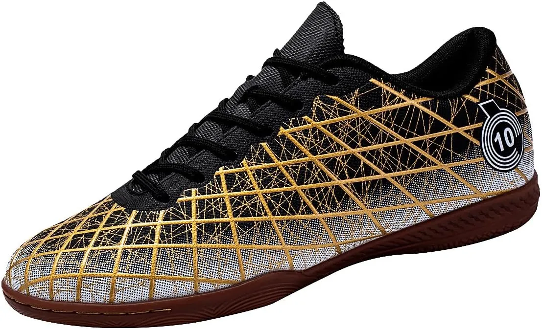Men's Soccer Cleats Indoor Turf Lightweight Performance Training Soccer Shoes Soft Ground Athletic Football Boots Outdoor