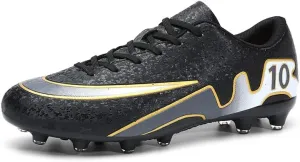 Mens Soccer Shoes Low-Tops Lace-Up Non-Slip Spikes Indoor Football Futsal Professional Training Turf Outdoor Indoor Football Boots