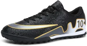 Mens Soccer Shoes Low-Tops Lace-Up Non-Slip Spikes Indoor Football Futsal Professional Training Turf Outdoor Indoor Football Boots