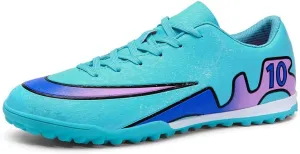 Mens Soccer Shoes Low-Tops Lace-Up Non-Slip Spikes Indoor Football Futsal Professional Training Turf Outdoor Indoor Football Boots