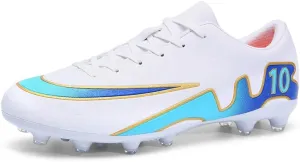 Mens Soccer Shoes Low-Tops Lace-Up Non-Slip Spikes Indoor Football Futsal Professional Training Turf Outdoor Indoor Football Boots