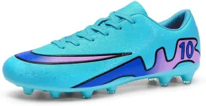 Mens Soccer Shoes Low-Tops Lace-Up Non-Slip Spikes Indoor Football Futsal Professional Training Turf Outdoor Indoor Football Boots