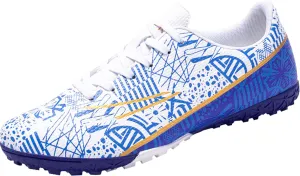 Mens Soccer Shoes Low-Tops Lace-Up Non-Slip Spikes Indoor Football Futsal TF Turf Cleats