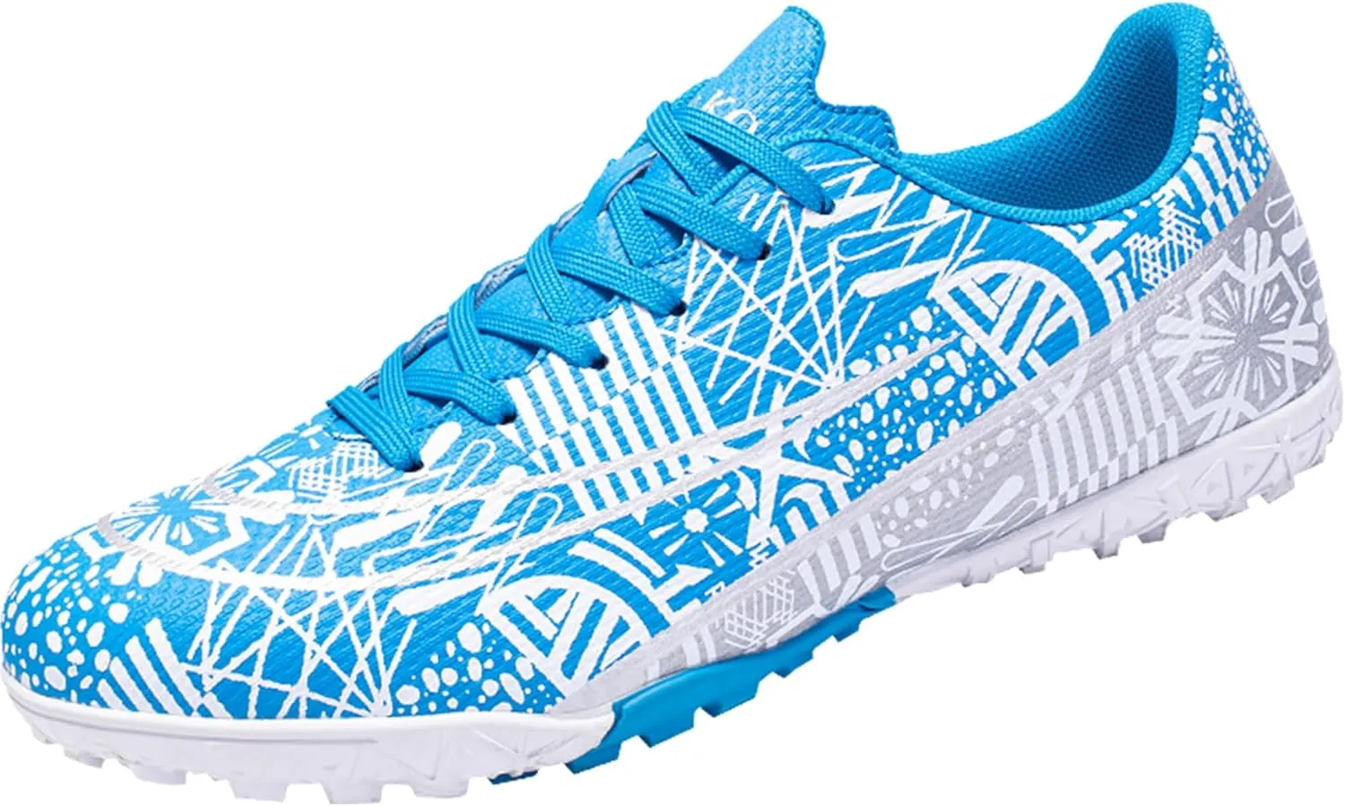 Mens Soccer Shoes Low-Tops Lace-Up Non-Slip Spikes Indoor Football Futsal TF Turf Cleats