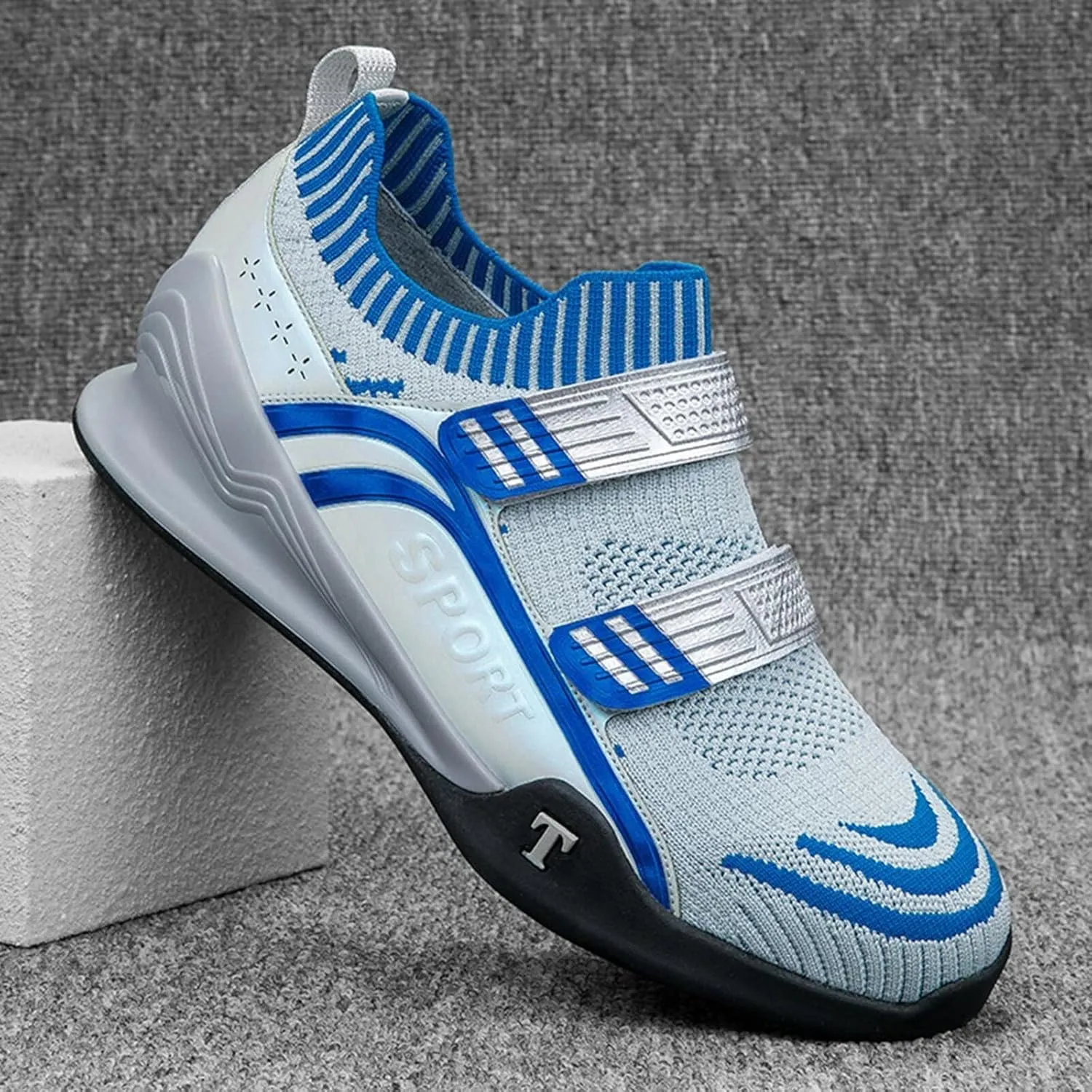 Men's Squat Deadlift Shoes Weight Lifting Shoes for Powerlifting Indoor Fitness Sneakers Balance Comprehensive Training Shoes for Weight Lifting Hard Pulling and Weight Training