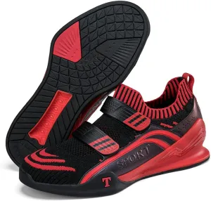 Men's Squat Deadlift Shoes Weight Lifting Shoes for Powerlifting Indoor Fitness Sneakers Balance Comprehensive Training Shoes for Weight Lifting Hard Pulling and Weight Training