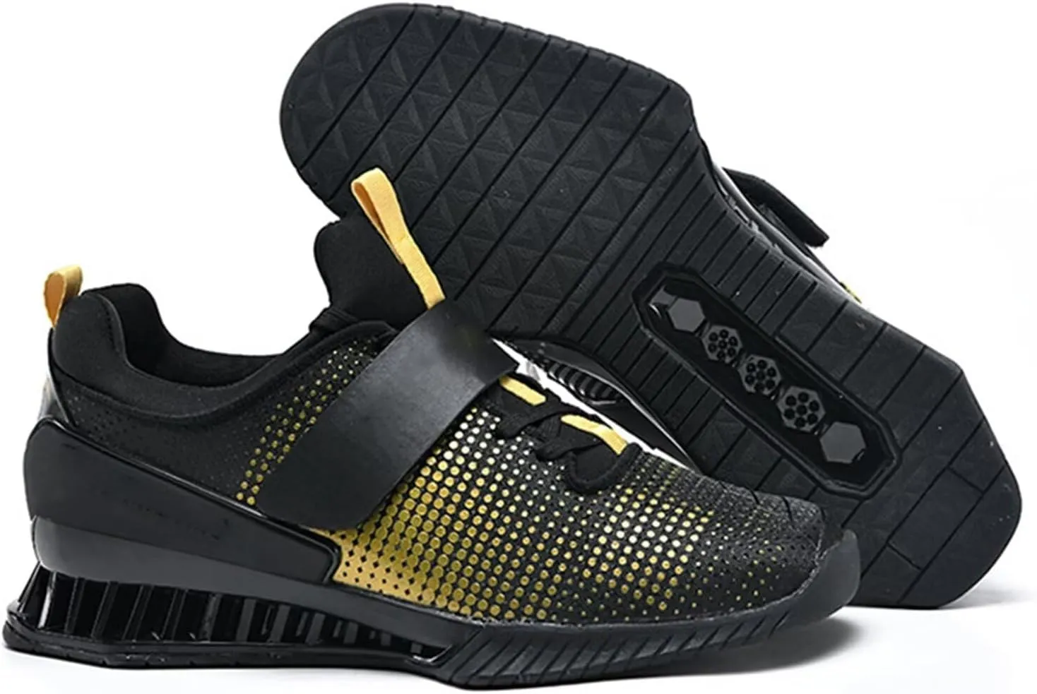 Mens Squat Shoes Weightlifting Shoes Fitness Cross-Trainer Shoes Indoor Fitness Sneakers Unisex Anti-Skid Balance Comprehensive Training Shoes