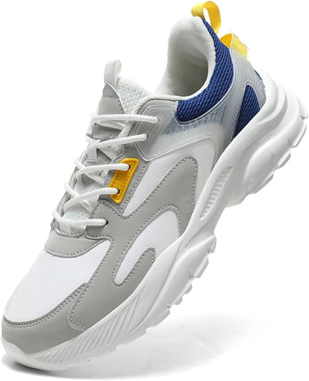 Mens Walking Shoes Lightweight Breathable Slip On Running Shoes Comfortable Fashion Non Slip Lace Up Sneakers Workout Casual Sports Sneaker with Arch Support Men