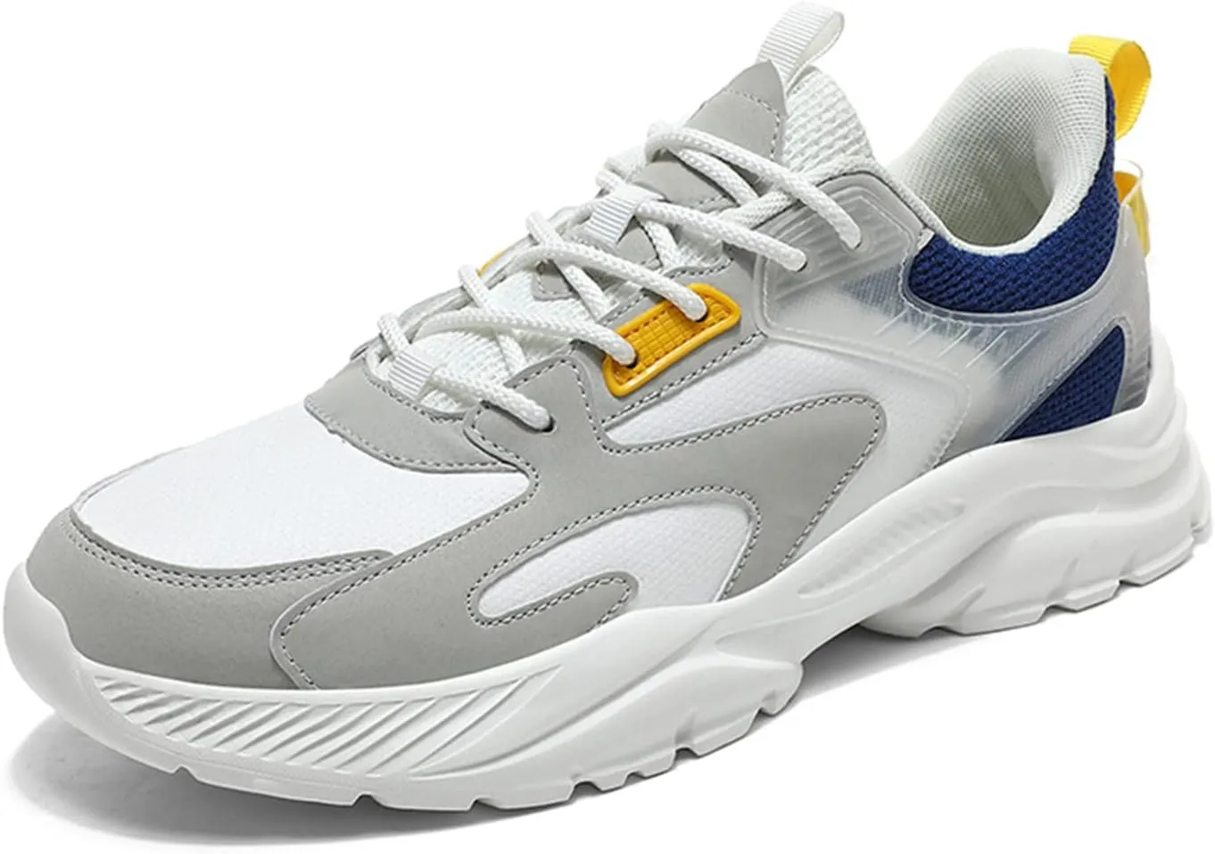 Mens Walking Shoes Lightweight Breathable Slip On Running Shoes Comfortable Fashion Non Slip Lace Up Sneakers Workout Casual Sports Sneaker with Arch Support Men