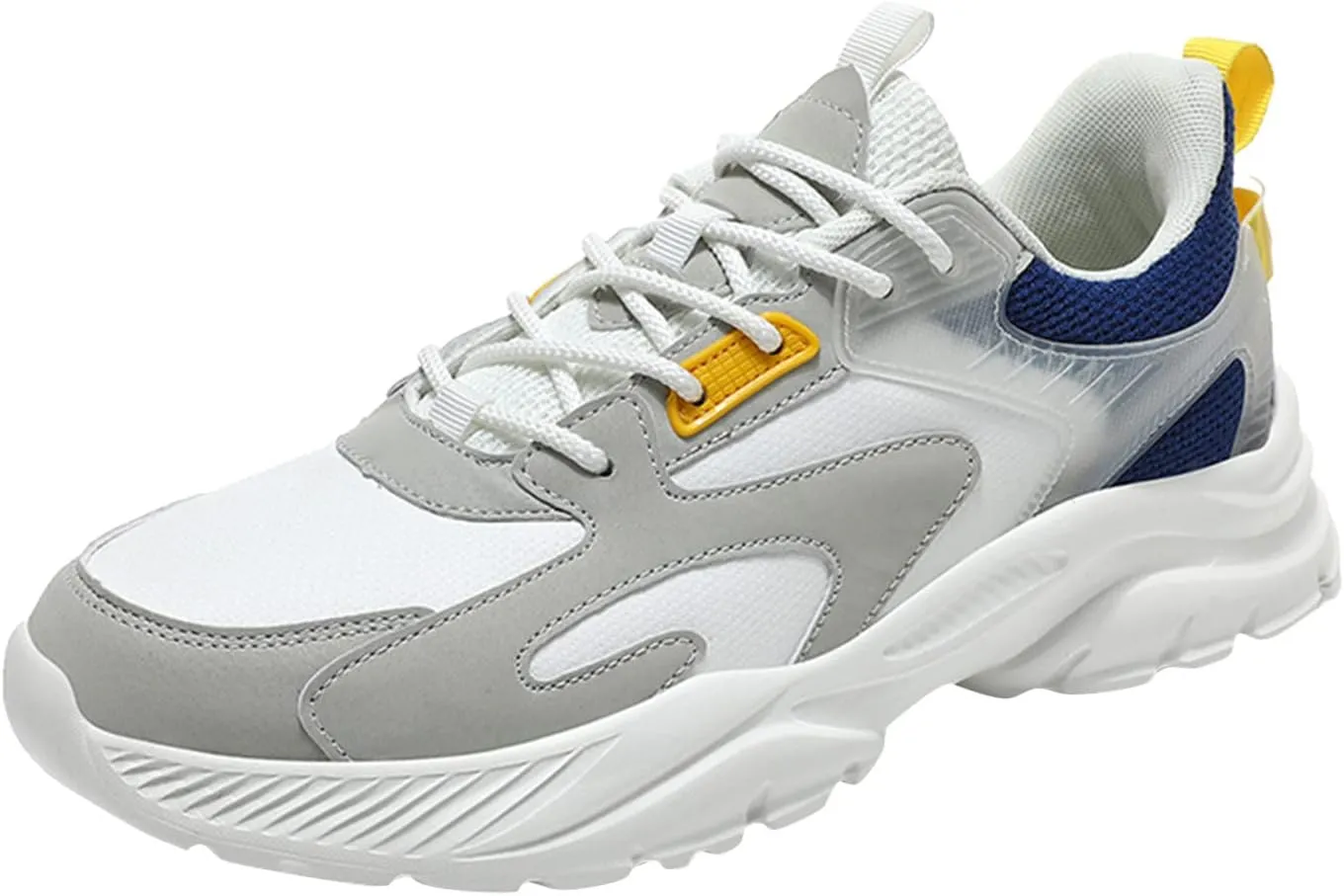 Mens Walking Shoes Lightweight Breathable Slip On Running Shoes Comfortable Fashion Non Slip Lace Up Sneakers Workout Casual Sports Sneaker with Arch Support Men