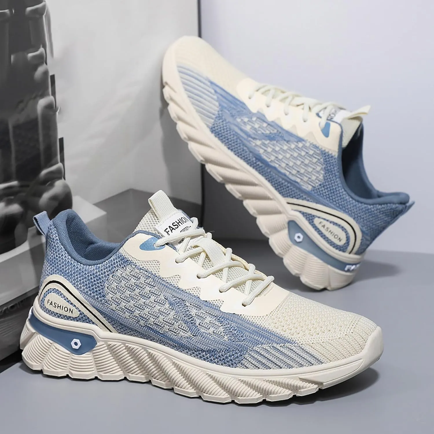 Mens Walking Shoes,Ultra Lightweight Breathable Tennis Running Shoes Mesh Non Slip Casual Comfortable Fashion Sneakers Work Gym Workout Athletic Sport Cuhioning Trainers Summer Spring