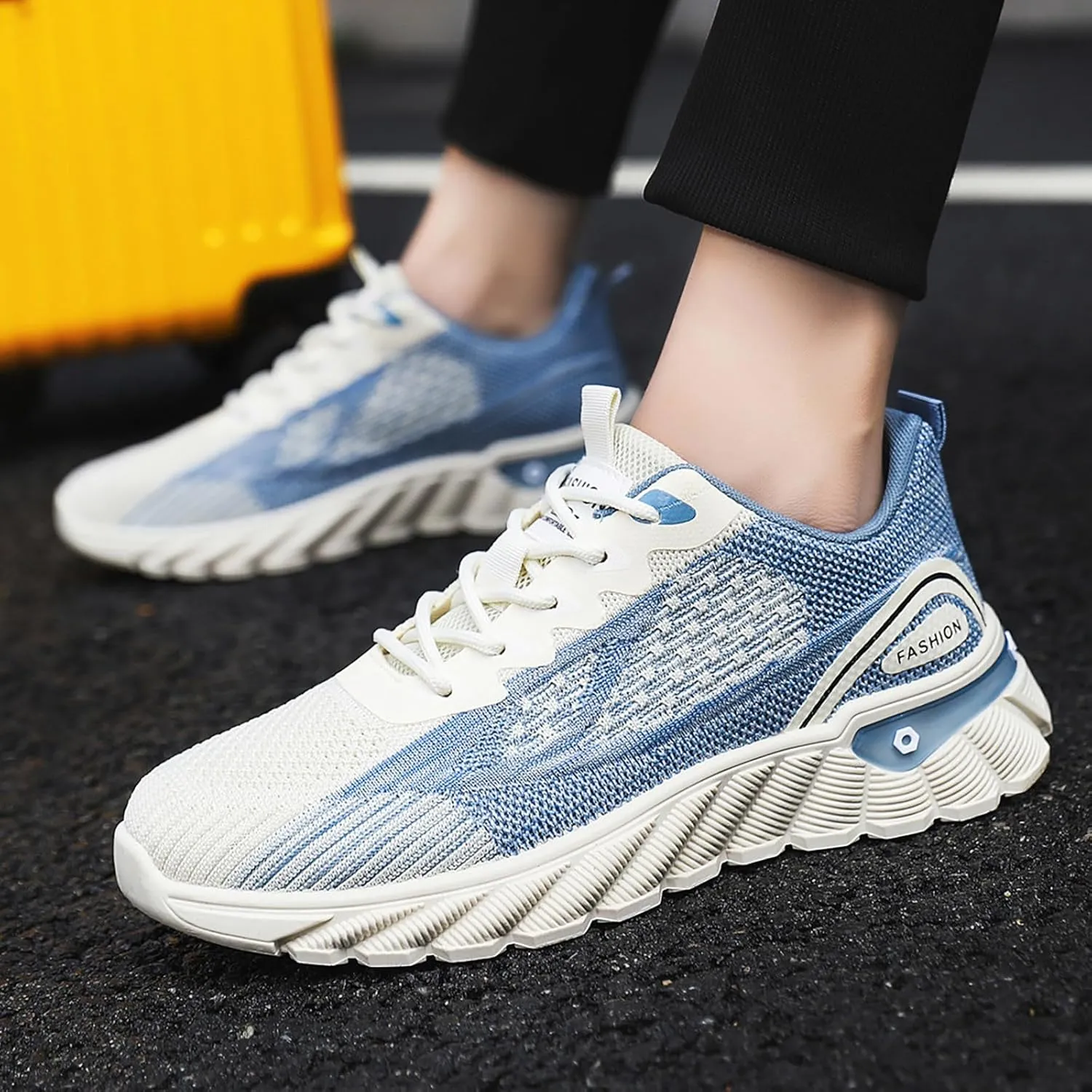 Mens Walking Shoes,Ultra Lightweight Breathable Tennis Running Shoes Mesh Non Slip Casual Comfortable Fashion Sneakers Work Gym Workout Athletic Sport Cuhioning Trainers Summer Spring