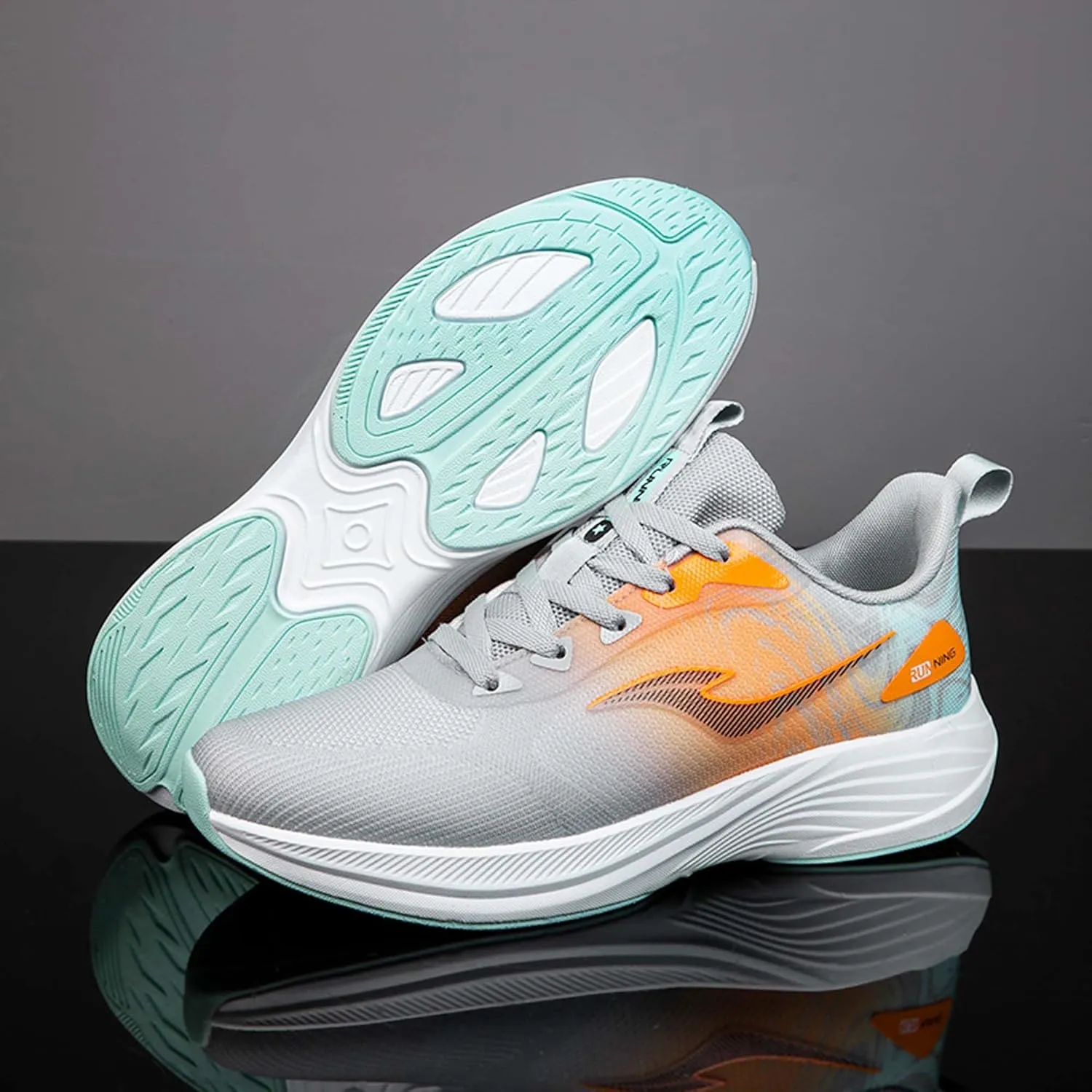 Mens Womens Sneakers, Lightweight Running Shoes, Knitted mesh Comfortable and Breathable, Thick Sole Rebound, Arch Support, Suitable for a Variety of Indoor and Outdoor Sports Training