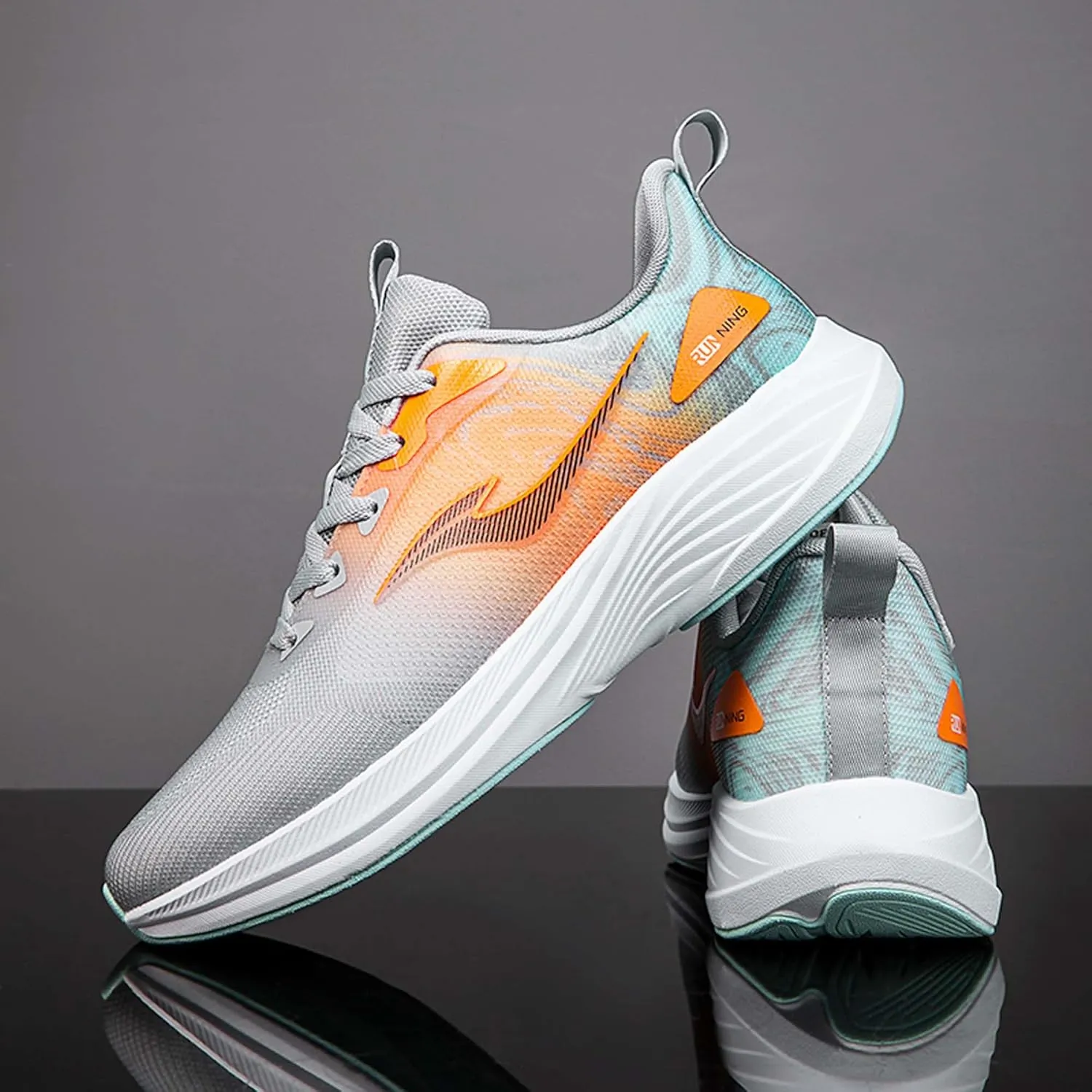 Mens Womens Sneakers, Lightweight Running Shoes, Knitted mesh Comfortable and Breathable, Thick Sole Rebound, Arch Support, Suitable for a Variety of Indoor and Outdoor Sports Training