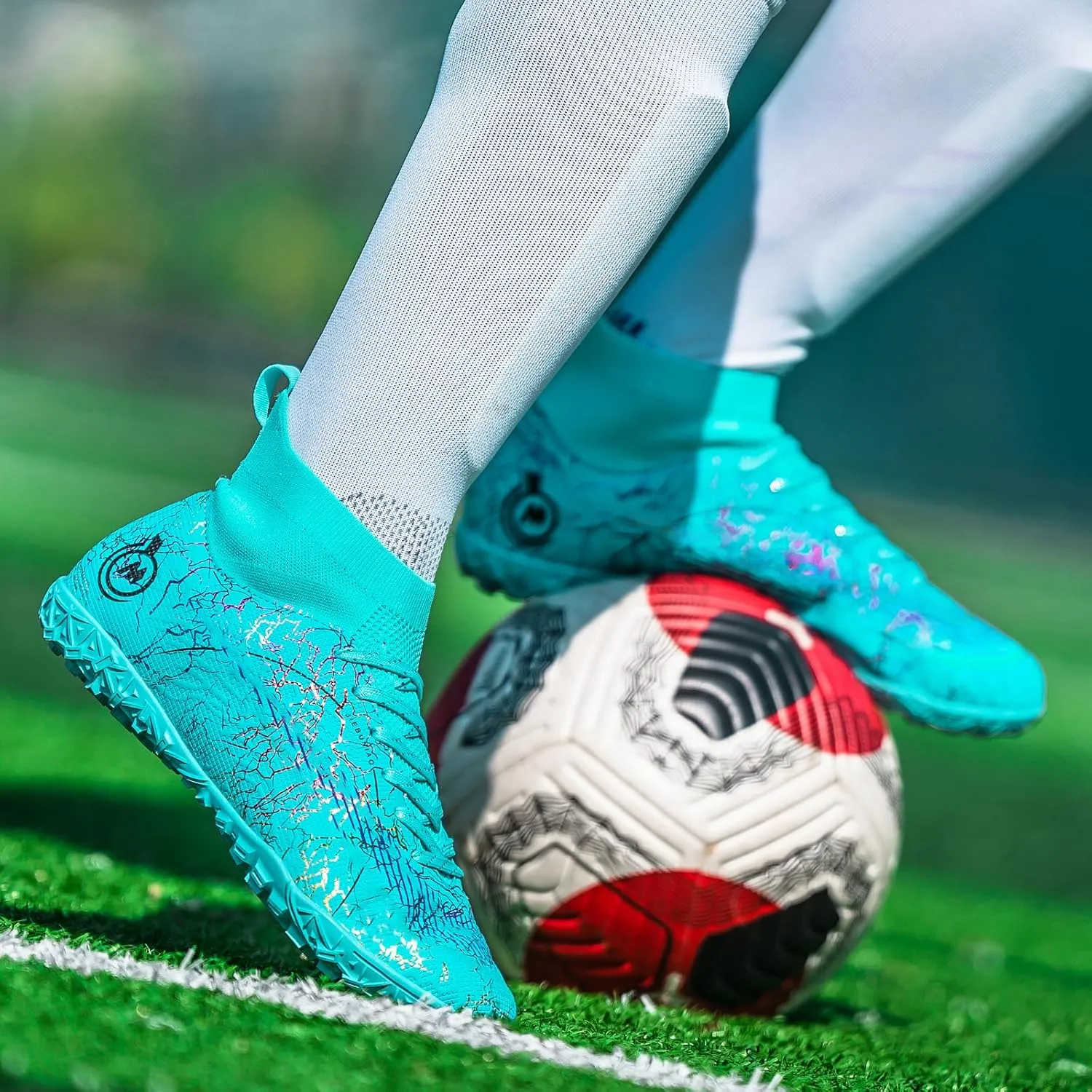 Mens Womens Soccer Cleats Youth Soccer Shoes Football Shoes High-Top Football Cleats Outdoor/Indoor Athletic Shoes Sneakers