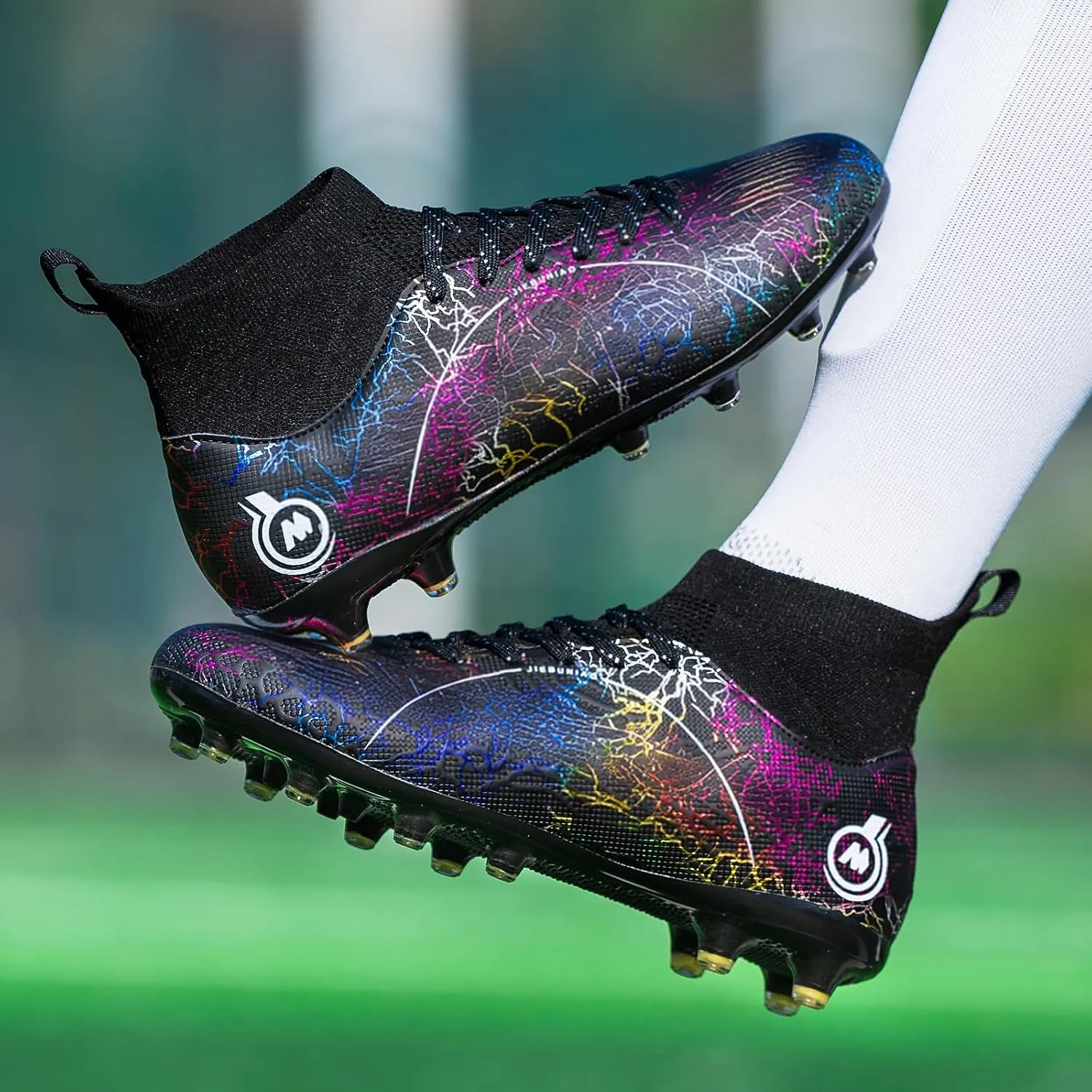 Mens Womens Soccer Cleats Youth Soccer Shoes Football Shoes High-Top Football Cleats Outdoor/Indoor Athletic Shoes Sneakers