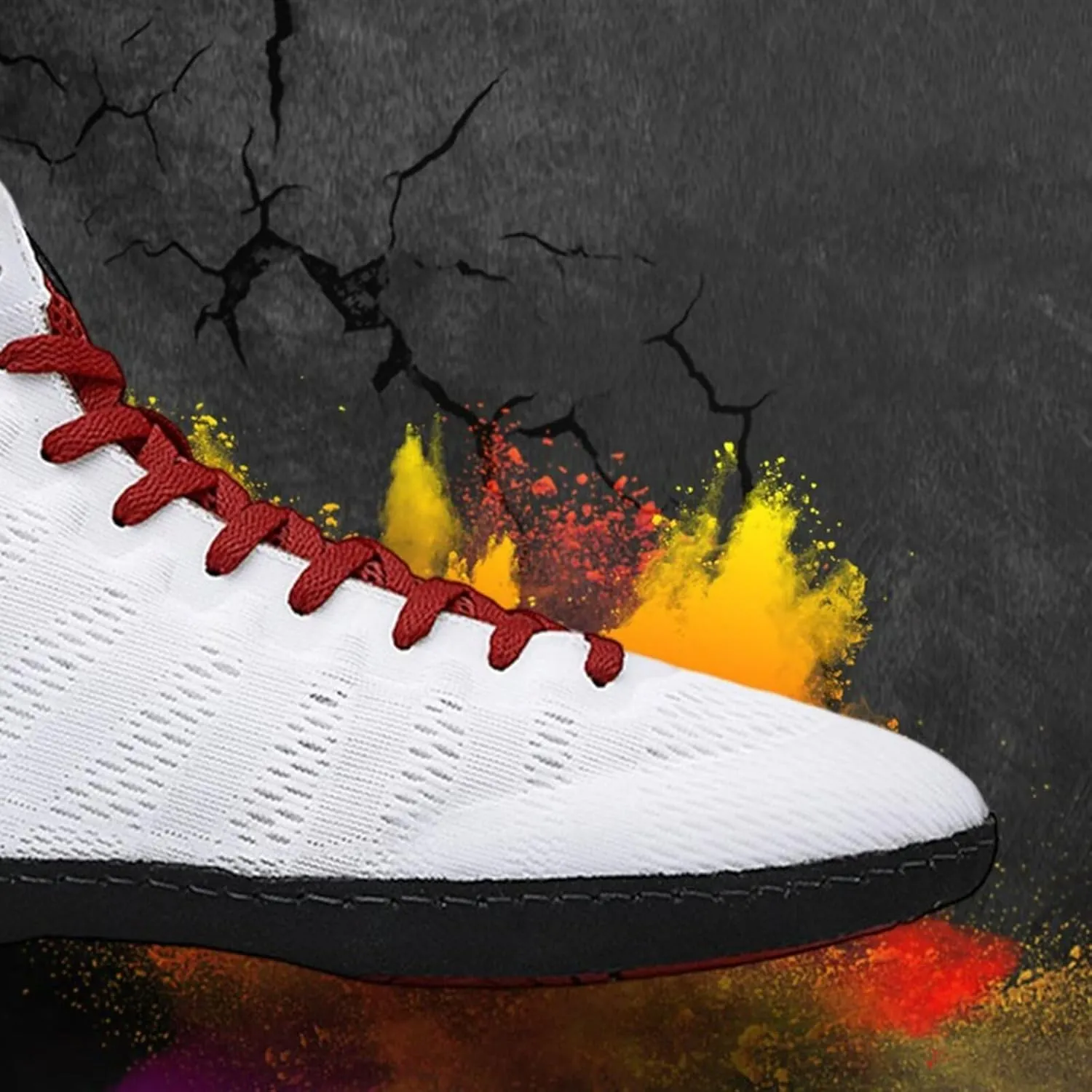 Men's Wrestling Boxing Shoes Breathable Combat Training Shoes Anti-Slip Youth Wrestling Shoes Training High Top Fitness Sneakers