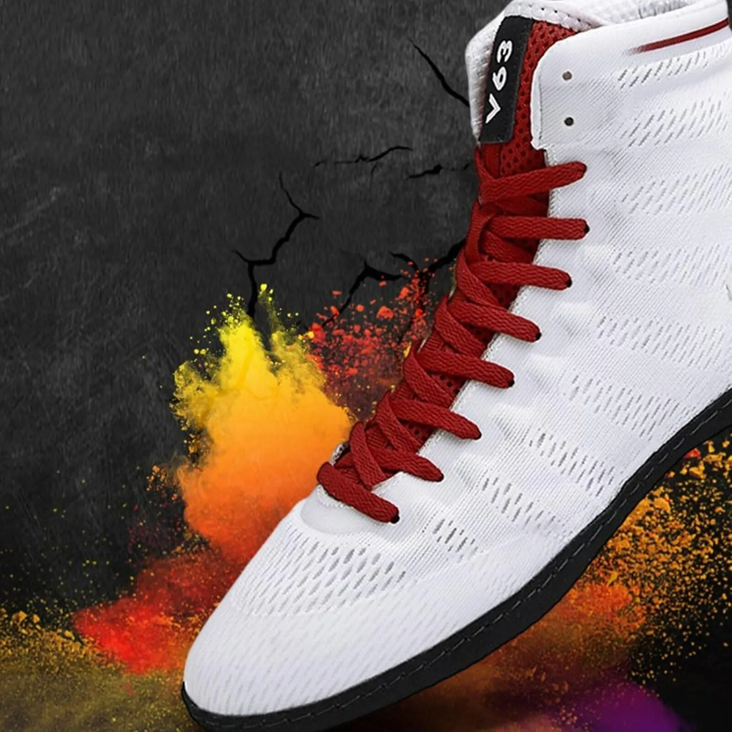 Men's Wrestling Boxing Shoes Breathable Combat Training Shoes Anti-Slip Youth Wrestling Shoes Training High Top Fitness Sneakers