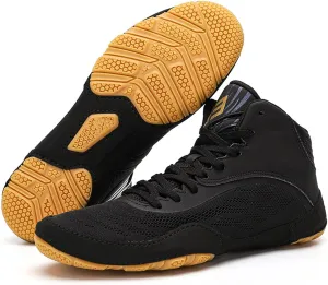 Men's Wrestling Boxing Shoes Breathable Combat Training Shoes for Adult Fighting Sports Master Training Fighting,Fitness,Weightlifting,Martial Arts Boots